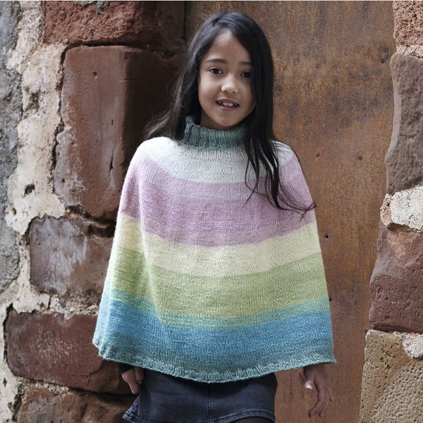 Kit tricot - Poncho enfant en PAINT