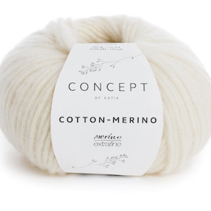 COTTON-MERINO by Katia (12 colors to choose from)