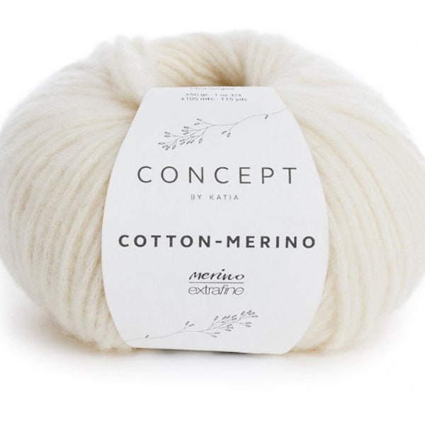 COTTON-MERINO by Katia (12 colors to choose from)