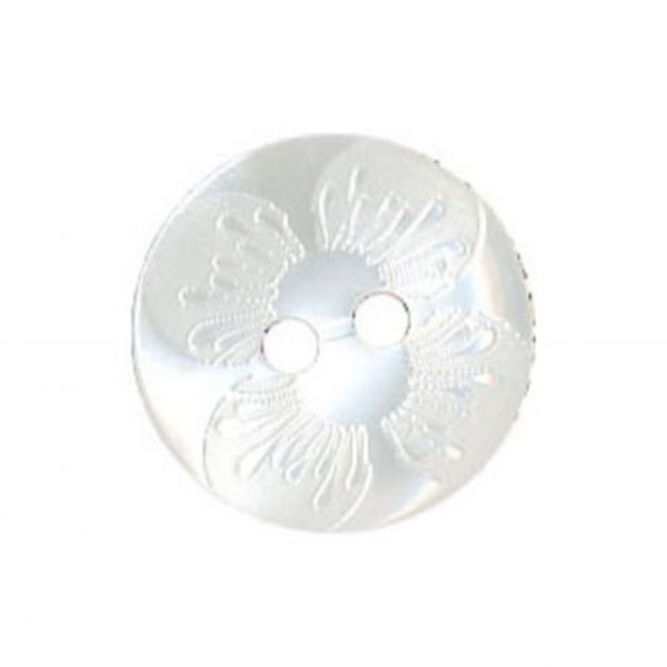 Bouton fantaisie  blanc (11 ou 15mm)