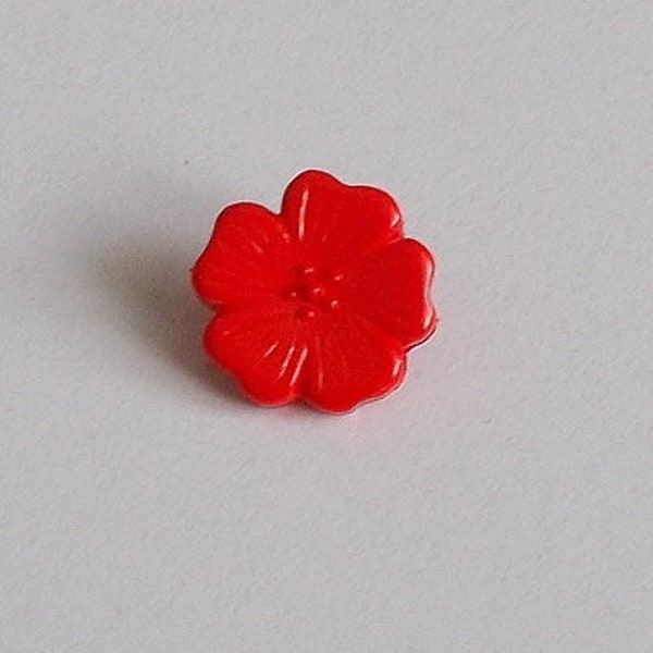 Bouton plastique forme fleur 14 mm