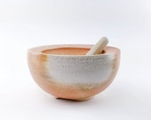 Mortar and Pestle, Soda fired, Handmade