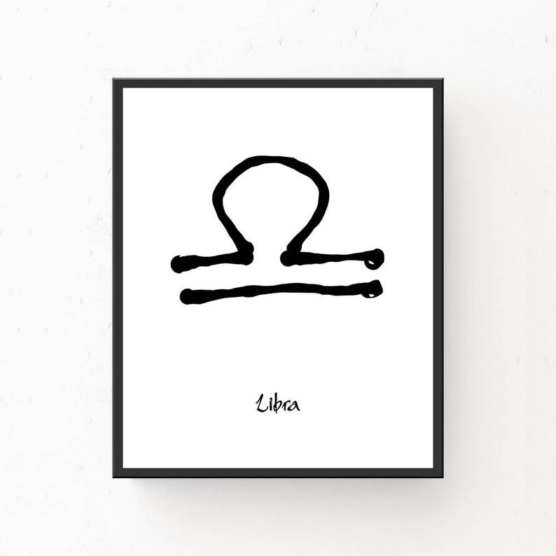 Libra Astrology Zodiac Sign Original Art Print