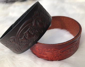 Bracelet viking en cuir