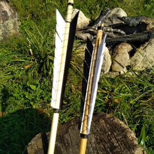 1 Medieval arrow with screwed tip, for historical reconstruction, Beursault shooting, long distance shooting...