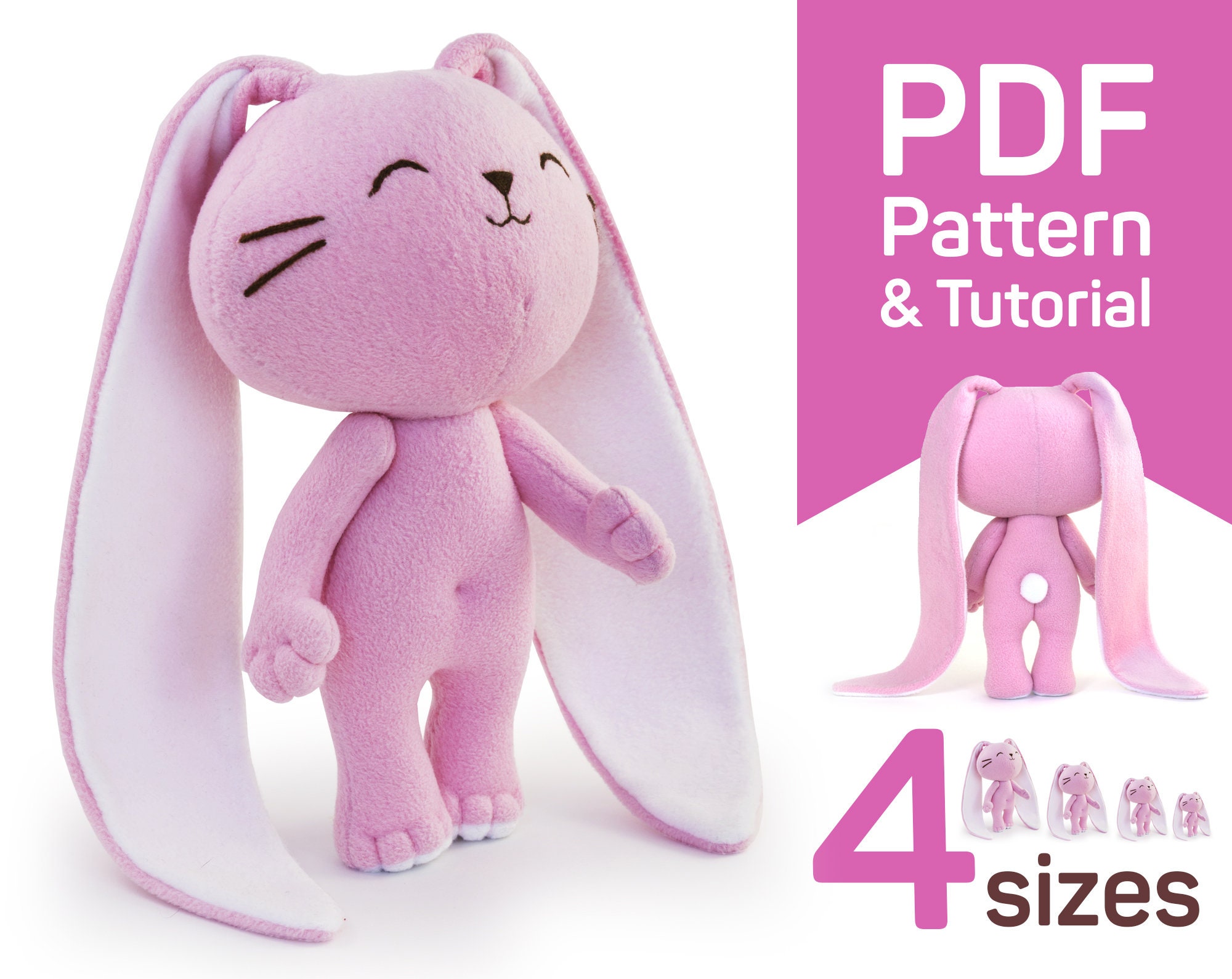 Pink Bunny Pouch - PDF Sewing Pattern – Sincerely Jen Patterns