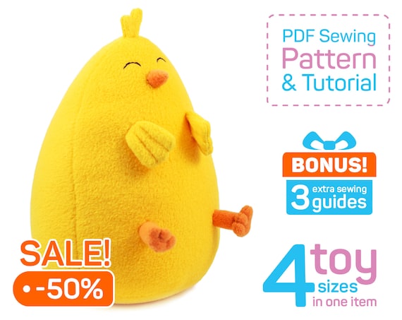 stuffed chicken sewing pattern