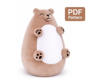 Memory Bear Schnittmuster PDF: DIY Andenken Teddy - 4 Grössen