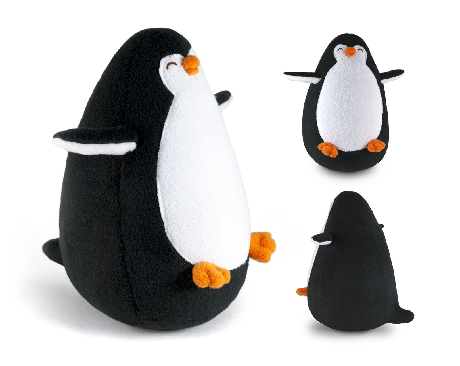 Fatty stuffed Penguin toy Handmade Penguin plushie black and | Etsy