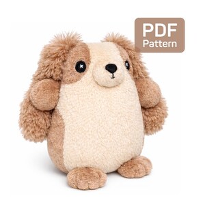 Spaniel Plush Sewing Pattern – Squishy Stuffed Dog Toy (PDF Pattern)