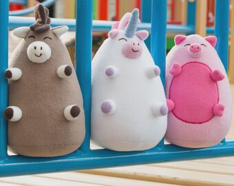 ファットポニーのぬいぐるみの裁縫パターン：かわいいぬいぐるみの馬の