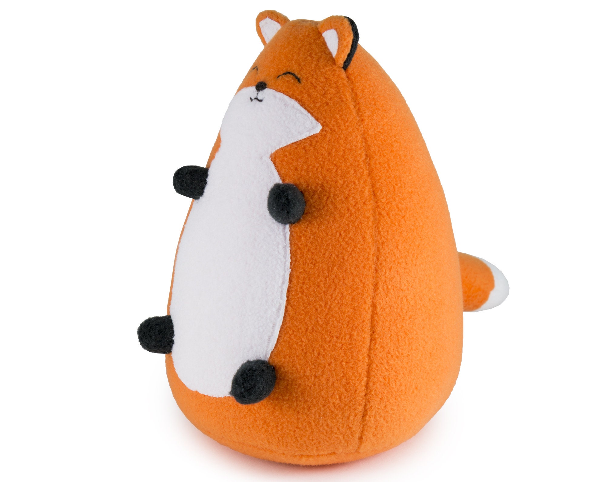 Orange fox girl, plush doll, handmade stuffed fox toy - Inspire Uplift