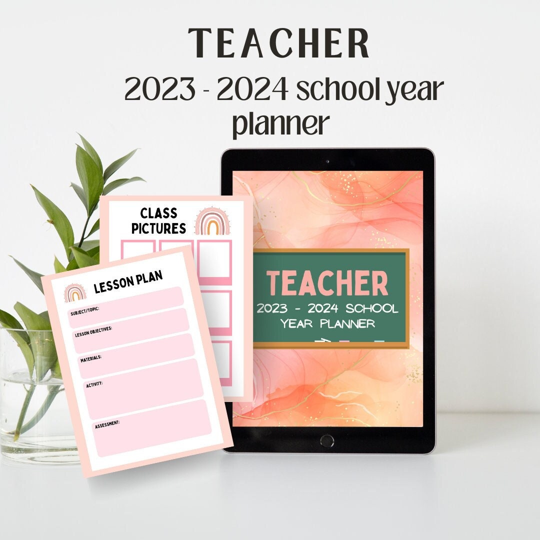 Printable Teacher 2023 2024 School Year Planner Etsy Australia