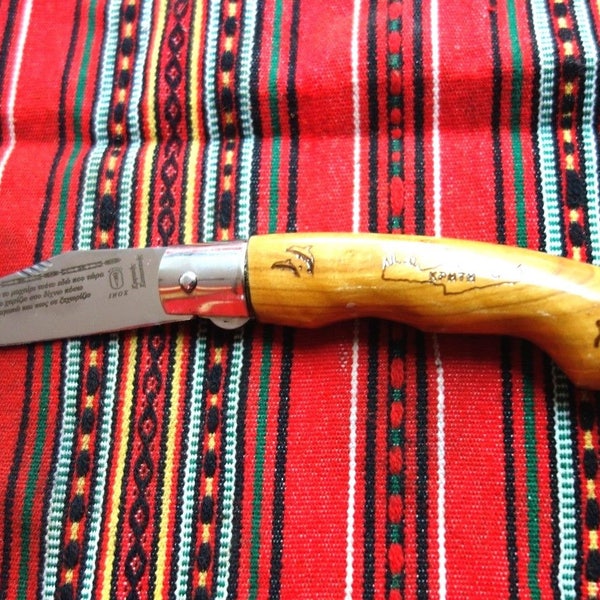 Handmade Folding Knife olive wood very sharp...