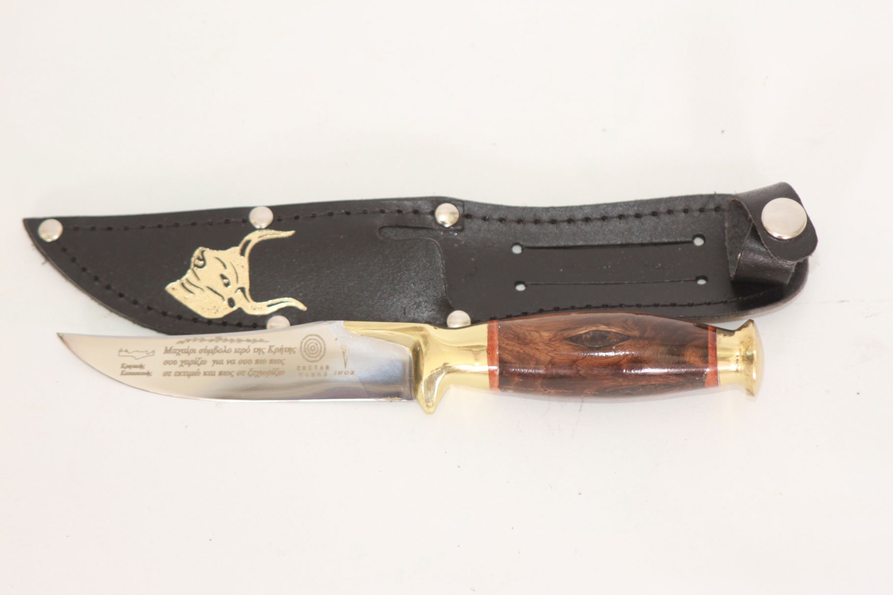 Couteau de chasse - Deerhunter - Etui en cuir - Couteau lame fixe -  Aména'Chasse