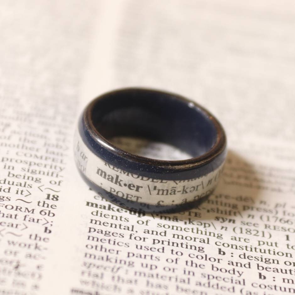 Dictionary Definition Rings Paper Rings Book Rings Bible Etsy