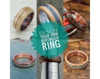 Design your own Mens Wedding Band. Mens wedding ring, mens wood wedding band