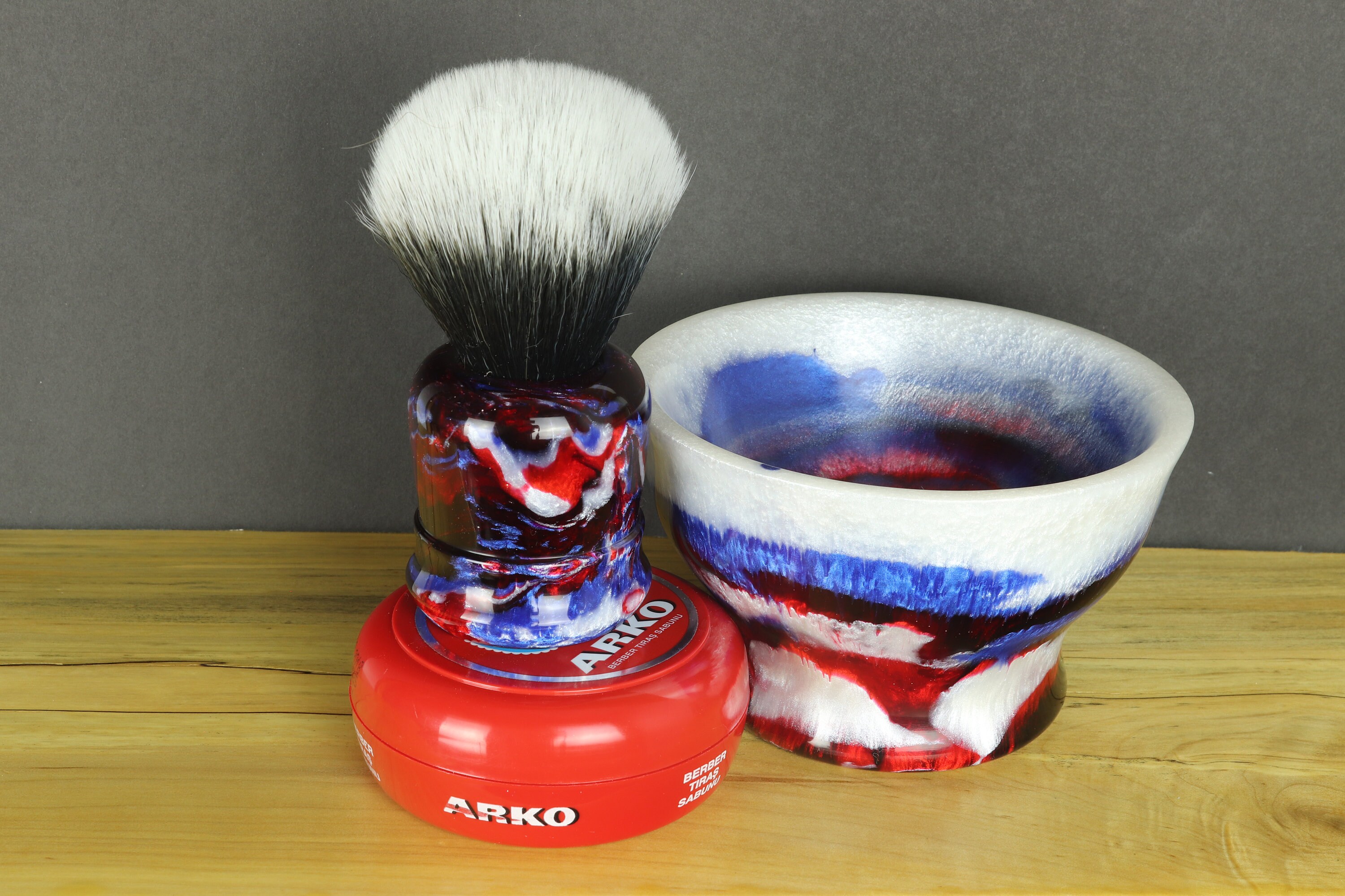 Shaving Brush and Bowl Set Traditional Wet Shave Care Etsy