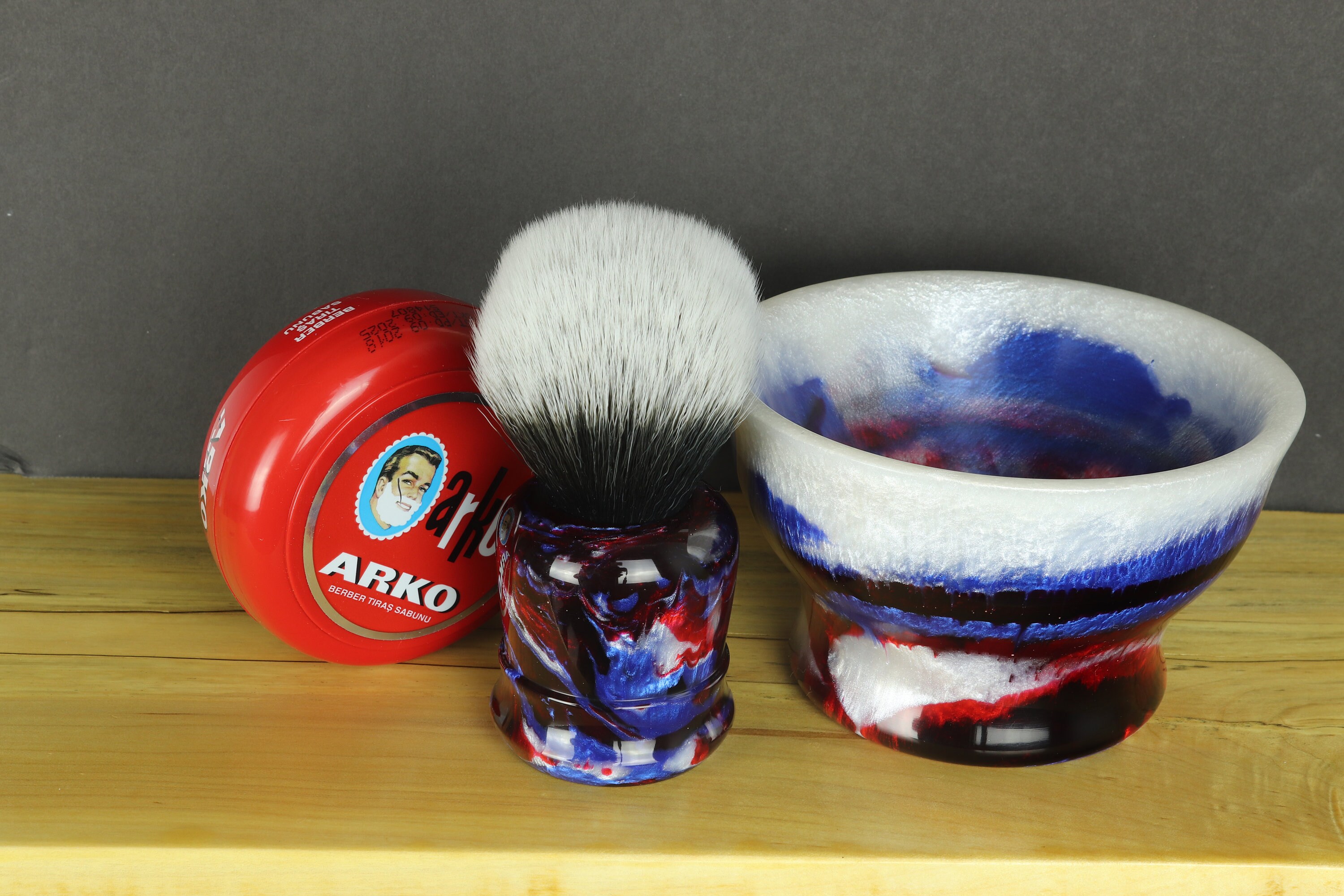 Shaving Brush and Bowl Set Traditional Wet Shave Care Etsy