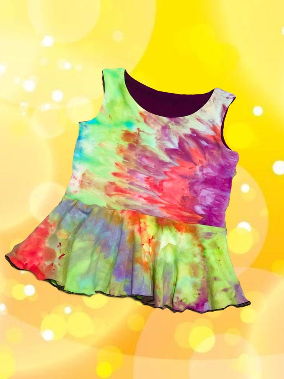 rainbow peplum top