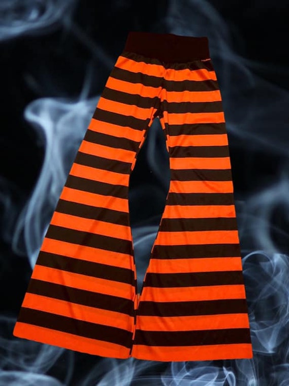 orange bell bottom pants