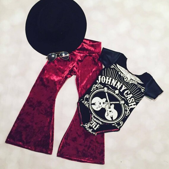 velvet flare pants outfit