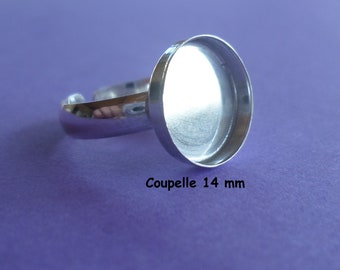 Ringsteun, gladde ring, ronde beker 14 mm