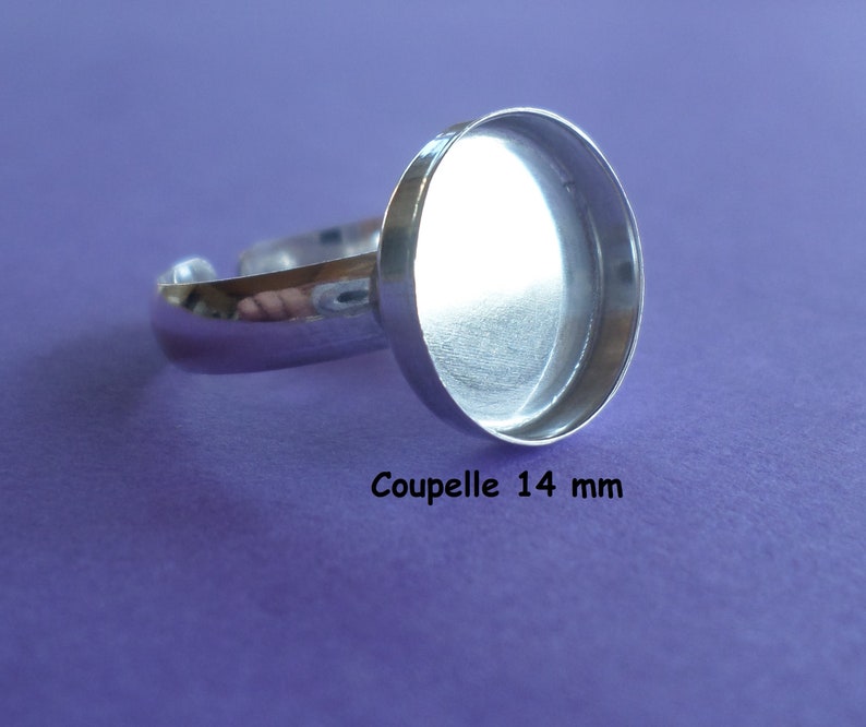 Ring support, smooth ring, round cup 14 mm image 1