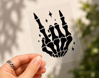 Skeleton Hand Vinyl Sticker