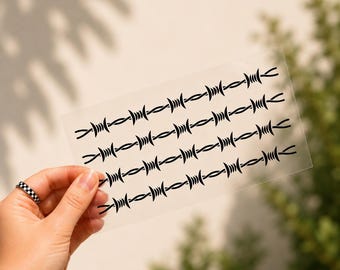 Black Barbed Wire Vinyl Sticker