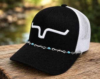 Barbed Wire & Turquoise Hat Chain