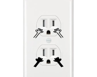 Funny Wall Outlet Decal | Tiny Hands Outlet Sticker