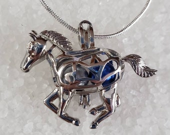 10PCS Silver Tone Horse Shaped Pearl Cage Beads Locket Pendant Fit DIY Necklace 10PCS Silver Tone Horse Shaped Pearl Cage Beads Locket Pendant Fit DIY Necklace