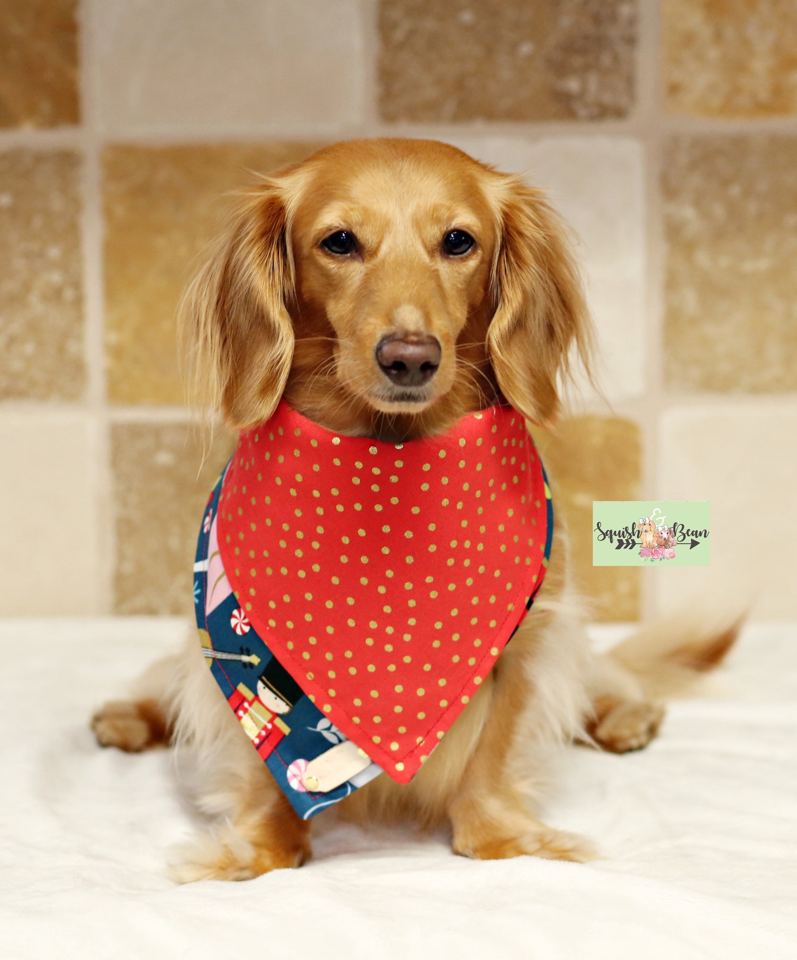 nutcracker ballet themed christmas layered tie around dog bandana-reversible & free personalization