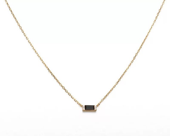Baguette Necklace Gemstone Necklace 