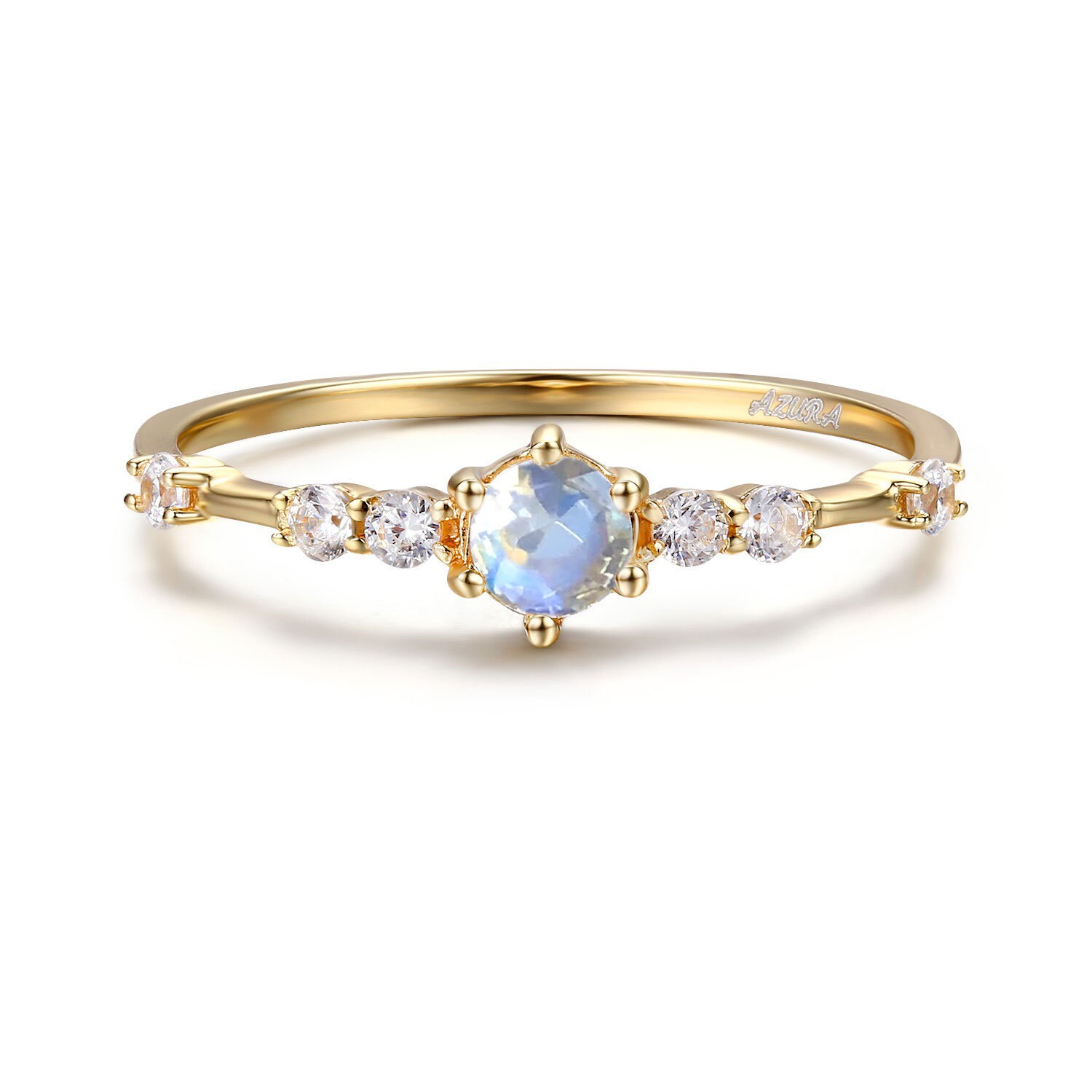 Moonstone Ring Engagement Ring Dainty Wedding Ring - Etsy