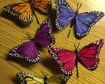Butterfly Hair Clips, Butterfly Hair Pins, Butterfly Bobby Pins, Realistic Butterfly Hair Accessory, Colorful Butterfly Clips, Hair Clips