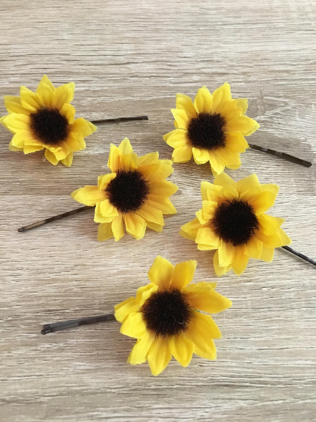 Mini Sunflower Hair Pin, Sunflower Hair Clip, Flower Hair Pin, Floral