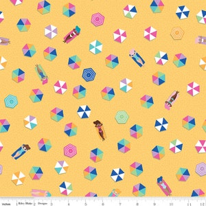 Sunshine Blvd Umbrellas Yellow Riley Blake Designs | Half-yard | C12101-YELLOW