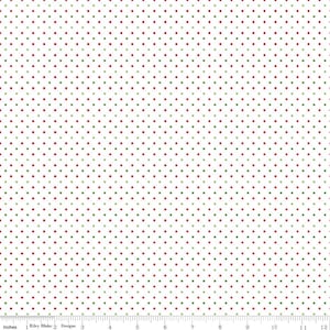 Swiss Dot Christmas on White | Riley Blake Designs | Half-yard | C660-CHRISTMAS