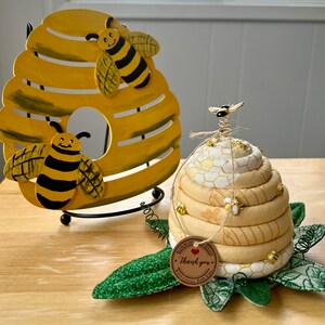 Handmade Beehive Pincushions 2 sizes available Made to Order image 9