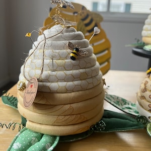 Handmade Beehive Pincushions 2 sizes available Made to Order image 7