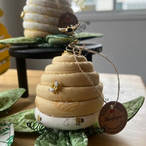 Handmade Beehive Pincushions 2 sizes available Made to Order image 5