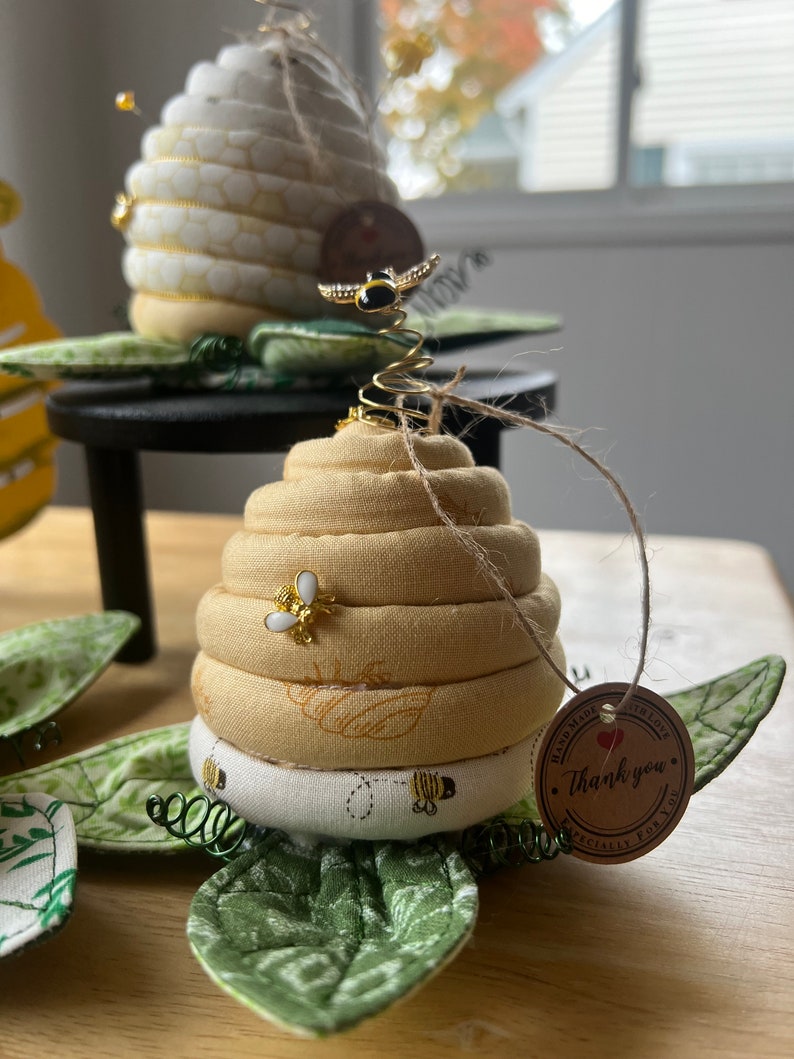 Handmade Beehive Pincushions 2 sizes available Made to Order image 5