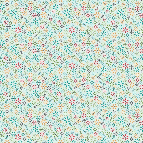 Farm Girl Vintage Floral Bleached Demin by Lori Holt of Riley Blake Designs | Half-yard | C7878-BLEACHEDDEMIN