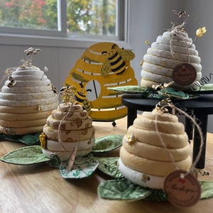 Handmade Beehive Pincushions 2 sizes available Made to Order image 8