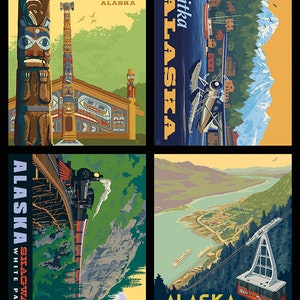Destinations 3 Alaska Cities Pillow Panel Riley Blake Designs | PP10398-ALASKA