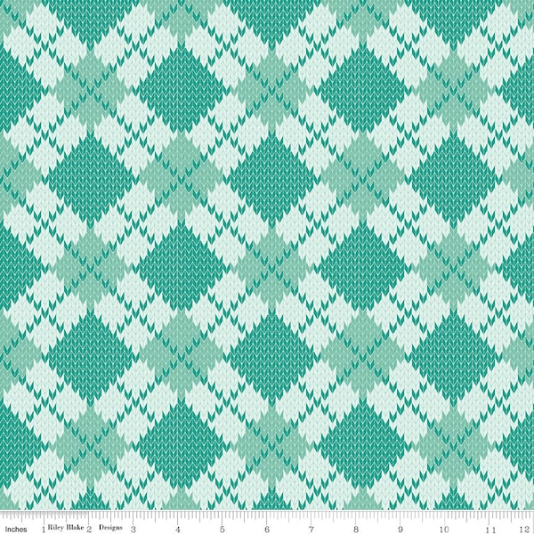 Forest Friends Argyle Frost by Jennifer Long of Bee Sew Inspired for Riley Blake Designs | Half-yard | C12692-FROST