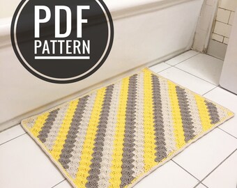 Pop Floor Mat Crochet Pattern // PDF Pattern, C2C Design, Corner-to-Corner Design, Home Goods, Rug, Floor Mat, Rug Pattern
