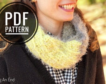 Fuzzy Infinity Scarf Crochet Pattern // PDF Pattern, Fuzzy Yarn, Infinity Scarf, Winter Accessory, Fall Accessory, Scarf Pattern